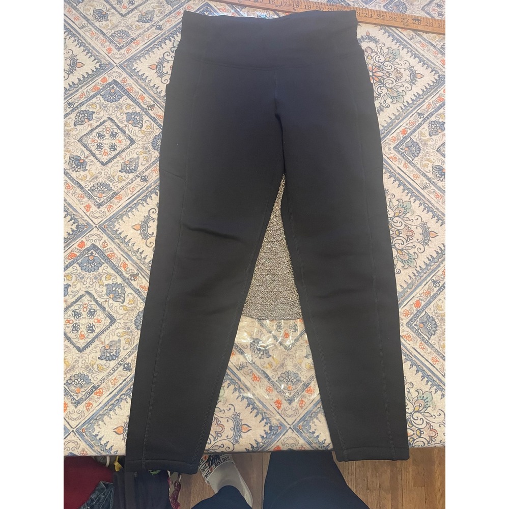 Athleta Altitude Stash Tight Polartec Power Stretch Black Fleece Lined Small